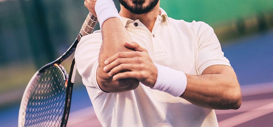 patient needing tennis elbow treatment in Sacramento